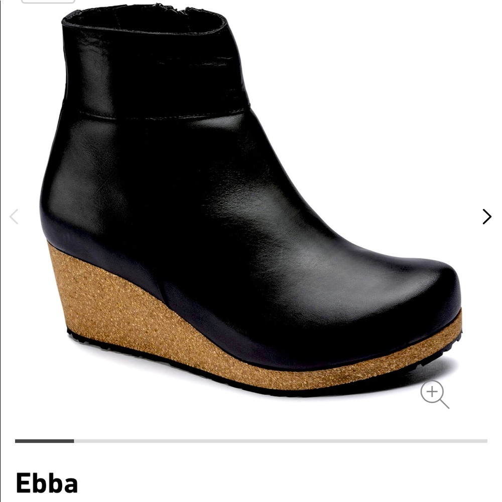 ISO sz 40 Black leather Birkenstock Ebba